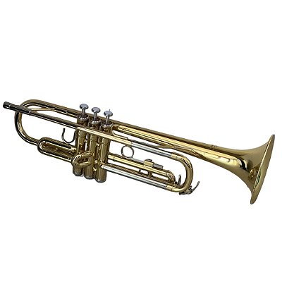 Trompete Yamaha YTR-2335 Sib Dourado Seminovo - Musicardozo