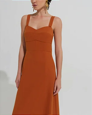 Vestido Midi Alças Largas