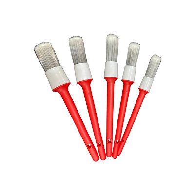 Kit 5 Pincéis para Detalhamento Automotivo Interno - Super Macio