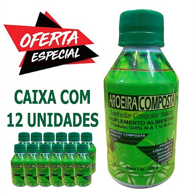 Lambedor AROEIRA COMPOSTA - CAIXA COM 12 UNIDADES.