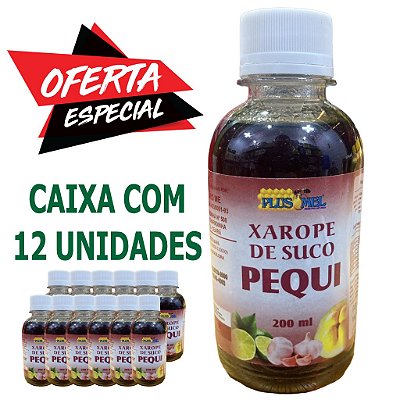 Xarope de SUCO PEQUI -  CAIXA COM 12 UNIDADES.
