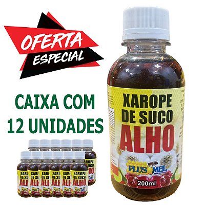 Xarope de SUCO ALHO -  CAIXA COM 12 UNIDADES.