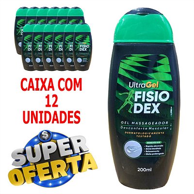 UltraGel FISIODEX - Gel massageador - Caixa com 12 unidades.