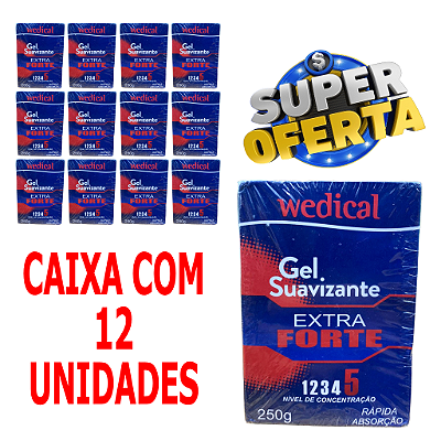 Gel Suavizante Extra Forte Wedical - 250g - Caixa com 12 unidades