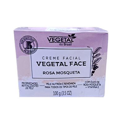 Creme Facial Rosa Mosqueta 100G - Vegetal do Brasil