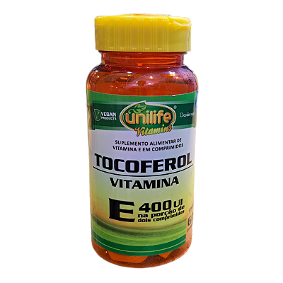Vitamina E (Tocoferol) 60 Cápsulas - Unilife
