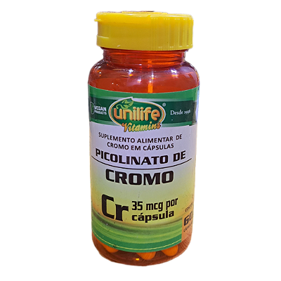Picolinato de Cromo 60 Cápsulas - Unilife