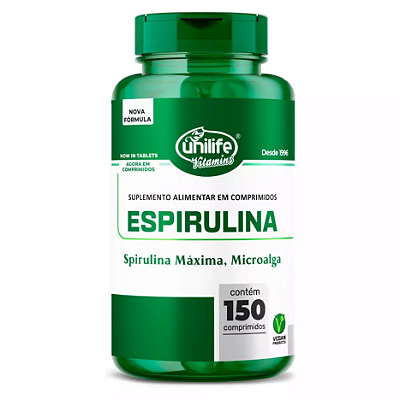 Espirulife Spirulina 500mg 150 Cápsulas - UNILIFE