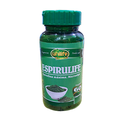 Espirulife Spirulina UNILIFE 500mg 60 Cápsulas
