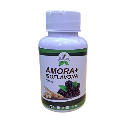 Amora + Isoflavona 60 cápsulas 500mg - Uni Ervas