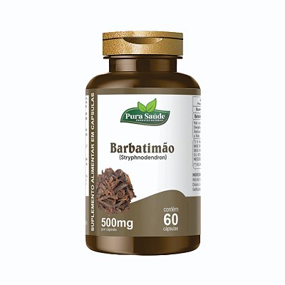 Barbatimão 60 cápsulas 500mg - Pura Saúde