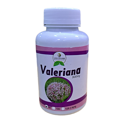 Valeriana 60 cápsulas 500mg - Uni Ervas