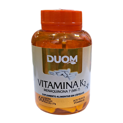 Vitamina K2 Menaquinona 7 Com 60 Cápsulas DUOM