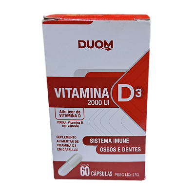 Vitamina D3 2000UI - 60 Cápsulas DUOM