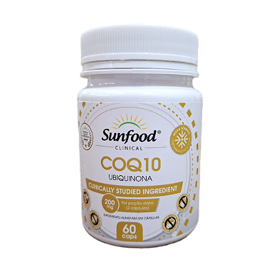 COQ10 Ubiquinona 200mg 60 Cápsulas - Sunfood