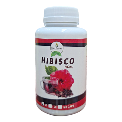 Hibisco 500mg - 60 cápsulas - UNI ERVAS