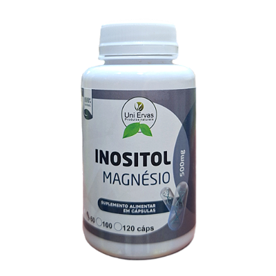 Inositol Magnésio 500mg - 60 cápsulas - UNI ERVAS