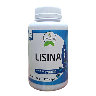 Lisina 500mg - 60 cápsulas - UNI ERVAS