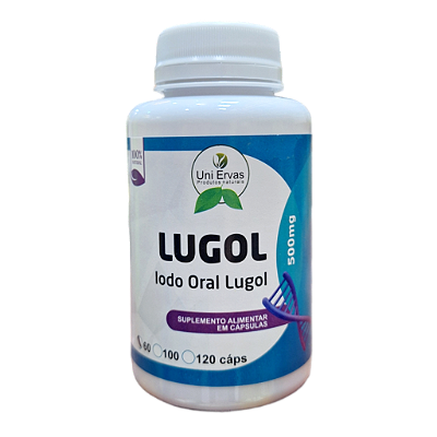 Lugol - Iodo oral - 500mg - 60 cápsulas - UNI ERVAS
