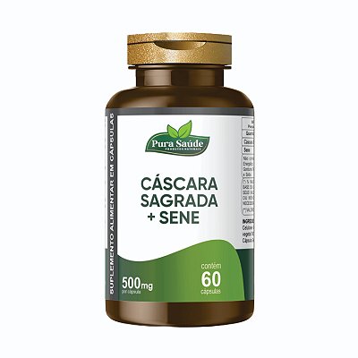 Cáscara sagrada + Sene 60 cápsulas 500mg - Pura Saúde