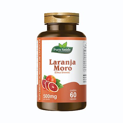 Laranja moro 60 cápsulas 500mg - Pura Saúde