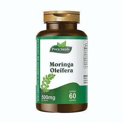 Moringa Oleífera 60 cápsulas 500mg - Pura Saúde