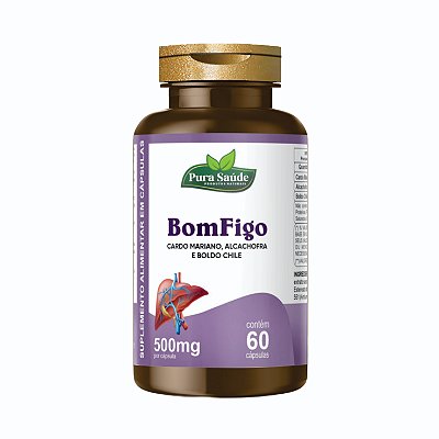 Bom figo (Cardo mariano, alcachofra e boldo chile) 60 cápsulas 500mg - Pura Saúde