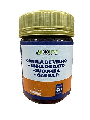 Canela de Velho, unha de gato, sucupira, garra D 60 cápsulas - Bio Leve