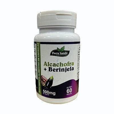 Alcachofra + Berinjela 60 cápsulas - Pura Saúde