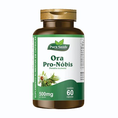 Ora Pro-Nobis 60 cápsulas - Pura Saúde