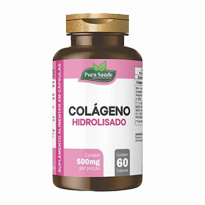 Colágeno Hidrolisado 60 caps. - Pura Saúde