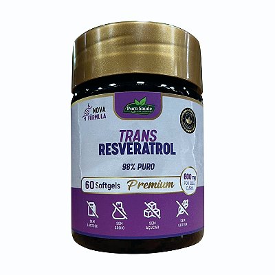 Trans Resveratrol 60 caps. - Pura Saúde