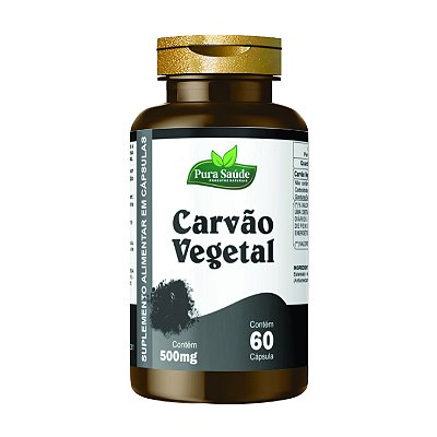 Carvão Vegetal 60 cáps. - Pura Saúde