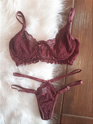 Kit com 6 Peças Calcinha Fio Duplo Sara Lingerie com Renda Sexy