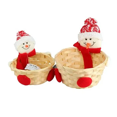 Cesto de Natal Boneco Vm 2 Peças Natal