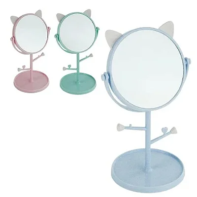 Espelho de Mesa 30x17,5cm com Base Gatinho Color