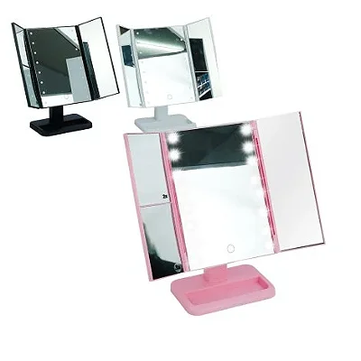 Espelho de Mesa Dobrável LED USB Retangular Color
