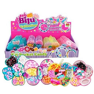 Kit Miçangas Biju Collection Pocket Candy Sortidos