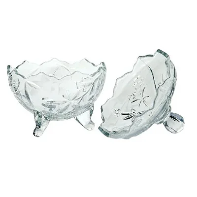 Bomboniere Potiche de Vidro 19cm Trabalhado