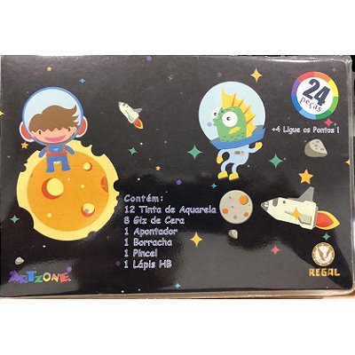 Kit Escolar 24 Peças Sortido Menino