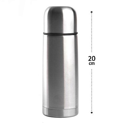 Garrafa Térmica 350ML Inox Brilhante