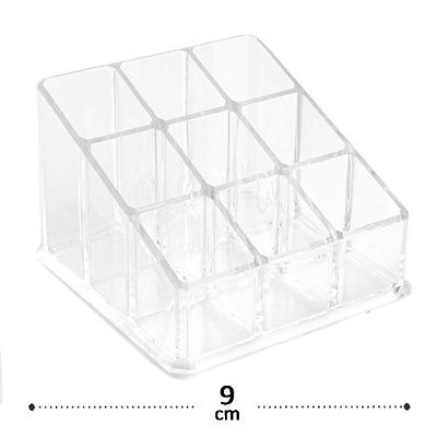 Organizador de Batons 9 Divisórias Acrílico