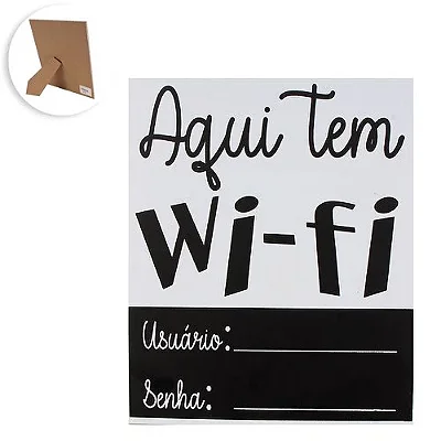 Placa Decorativa Madeira 24x20 Mesa Wifi Sortidos