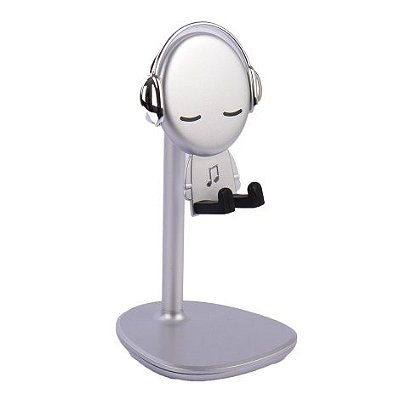 Suporte para Celular de Mesa 19cm Prata