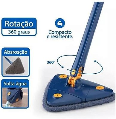 Mop Limpa e Seca 115cm Articulado Triangular Color