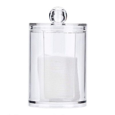 Porta Algodão 10,5cm Plástico Transparente