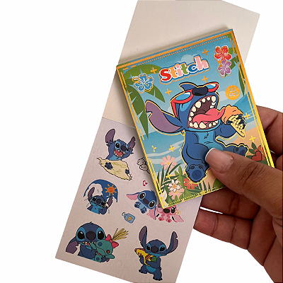 Caderninho de Adesivos STITCH 12 Folhas
