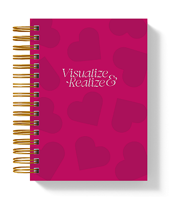Caderno Reposicionável: Visualize e Realize Pink