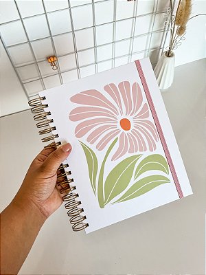 Caderno Reposicionável: Flor