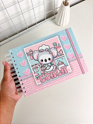 Livro de Colorir Colorindo Coala Kawaii 50 Folhas 180g/m² + Acetato